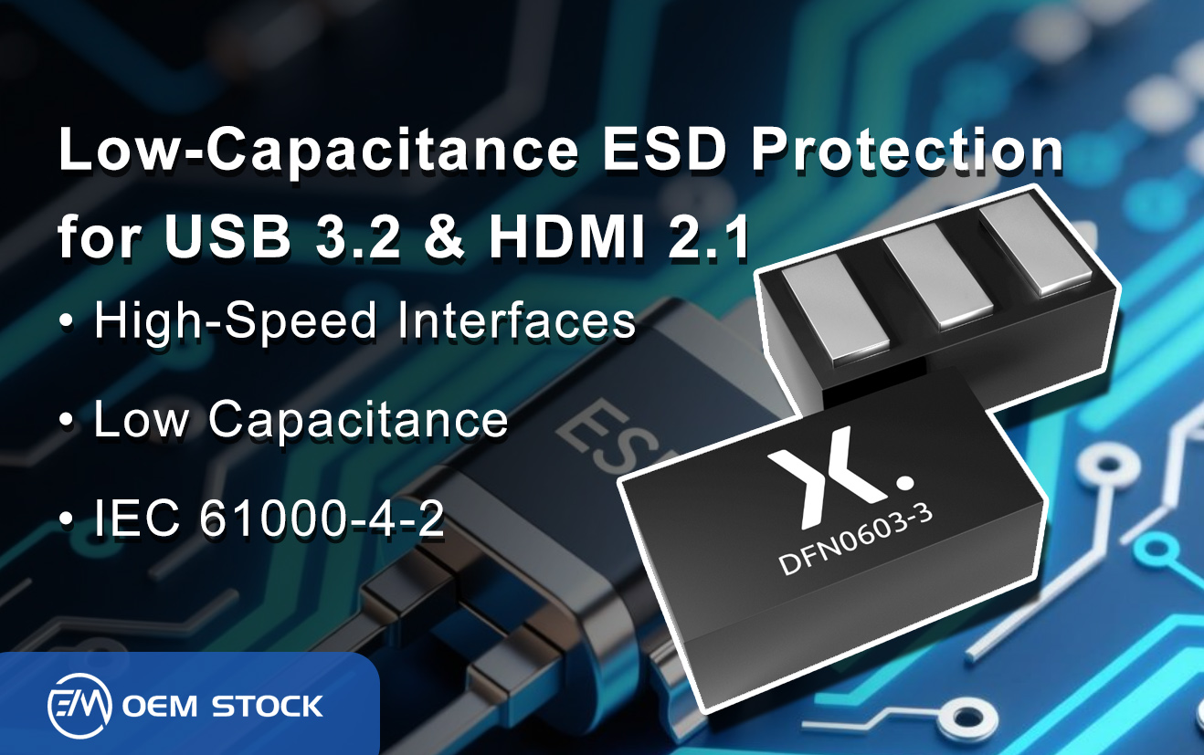 Low-Capacitance ESD Protection for USB 3.2 & HDMI 2.1