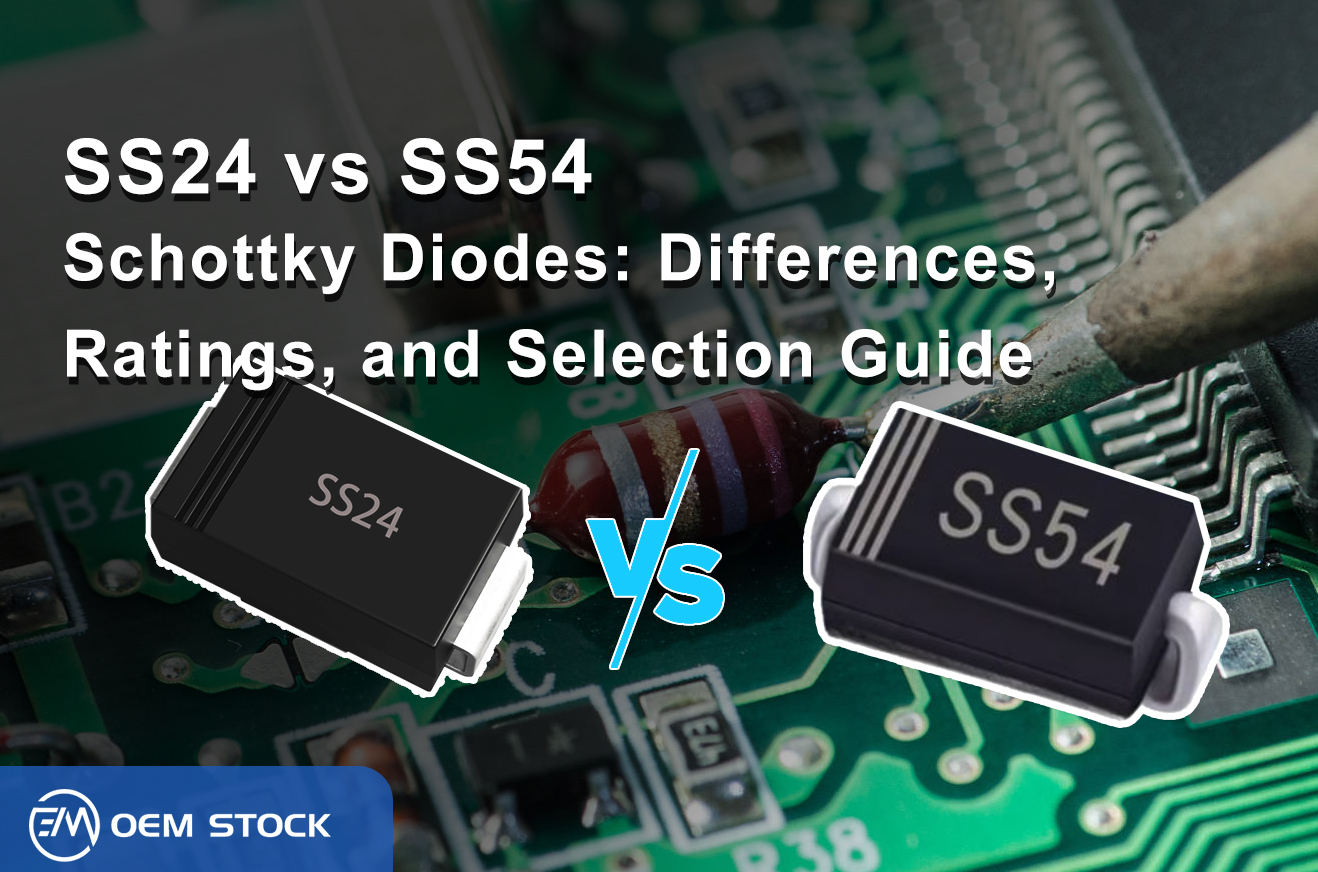 SS24 vs SS54 Schottky Diodes: Differences, Ratings, and Selection Guide