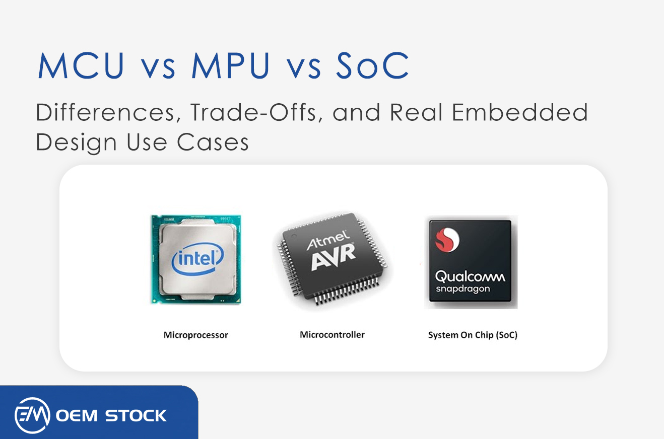 MCU vs MPU vs SoC: Differences, Trade-Offs, and Real Embedded Design Use Cases