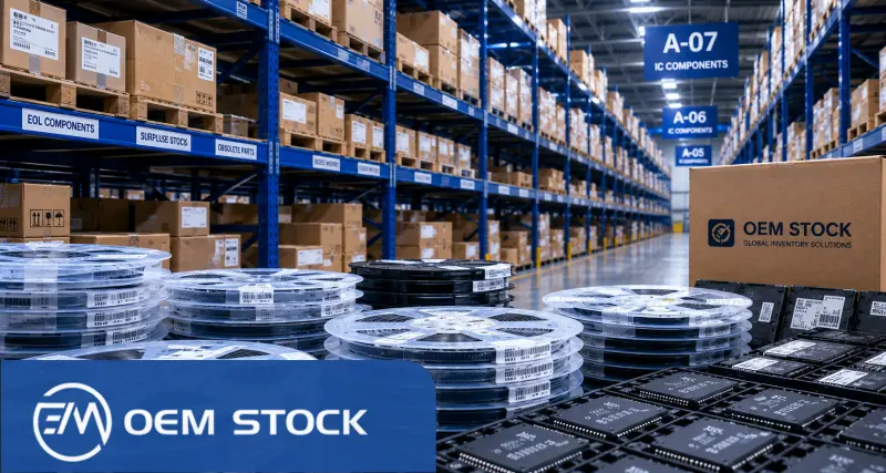 Electronic components warehouse inventory storage excess stock